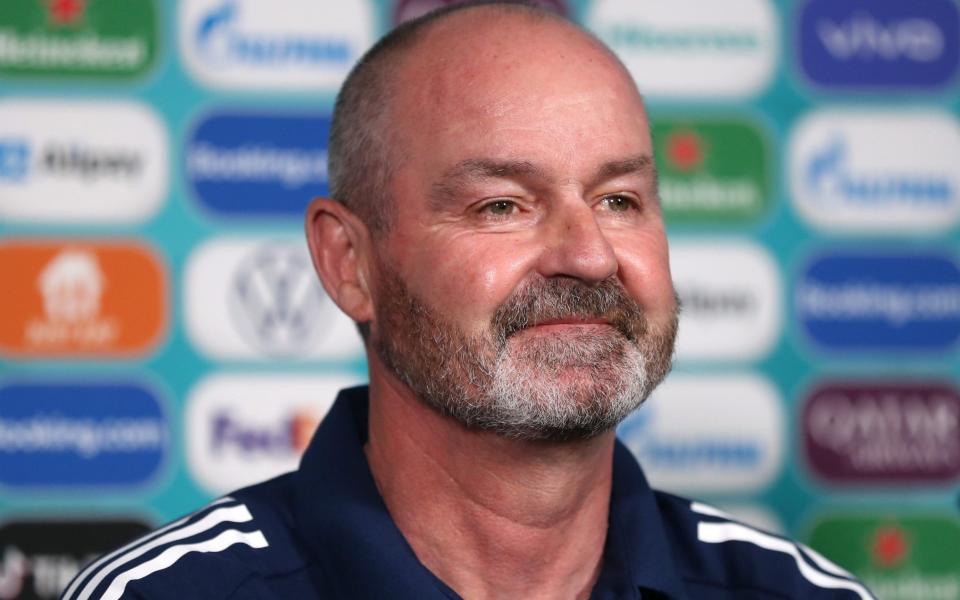 Scotland boss Steve Clarke faces the press - GETTY IMAGES