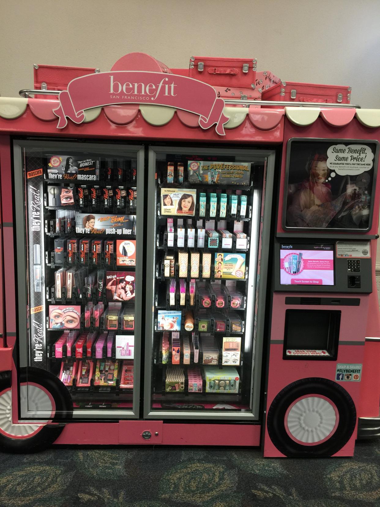 Benefit Vending Machine, Fort Lauderdale Airport