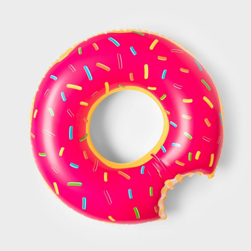 <p><a href="https://go.redirectingat.com?id=74968X1596630&url=https%3A%2F%2Fwww.target.com%2Fp%2Fstrawberry-donut-pool-float-bright-pink-sun-squad-8482%2F-%2FA-80124272&sref=https%3A%2F%2Fwww.redbookmag.com%2Flife%2Fcharity%2Fg43907210%2F16-funniest-pool-floats-you-can-actually-buy-now%2F" rel="nofollow noopener" target="_blank" data-ylk="slk:Shop Now;elm:context_link;itc:0" class="link ">Shop Now</a></p><p>Strawberry Donut Pool Float</p><p>$10.00</p><p>target.com</p>