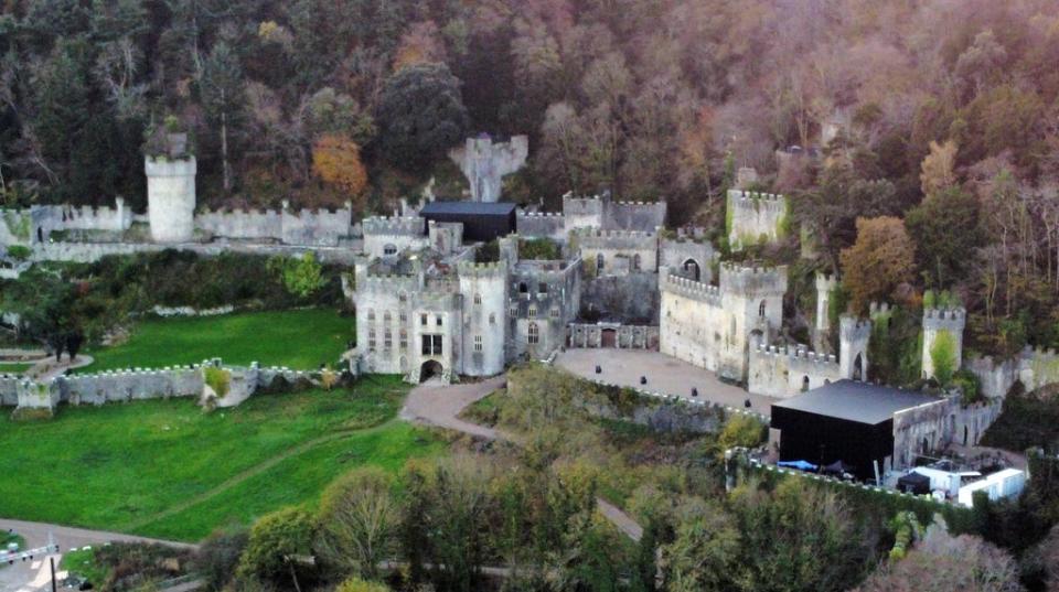 Gwrych Castle was hit by Storm Arwen.   (PA)