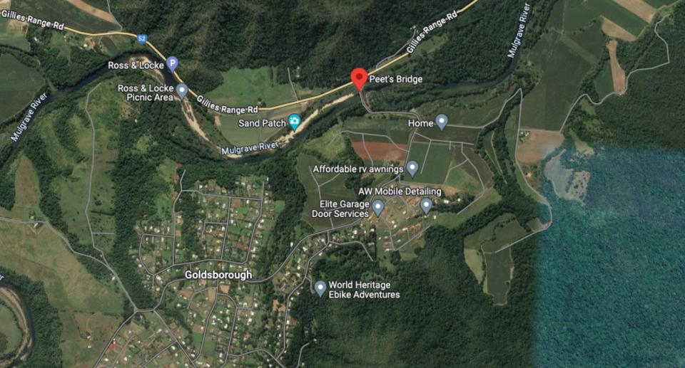 Google maps showing Goldsbourough in Cairns. 