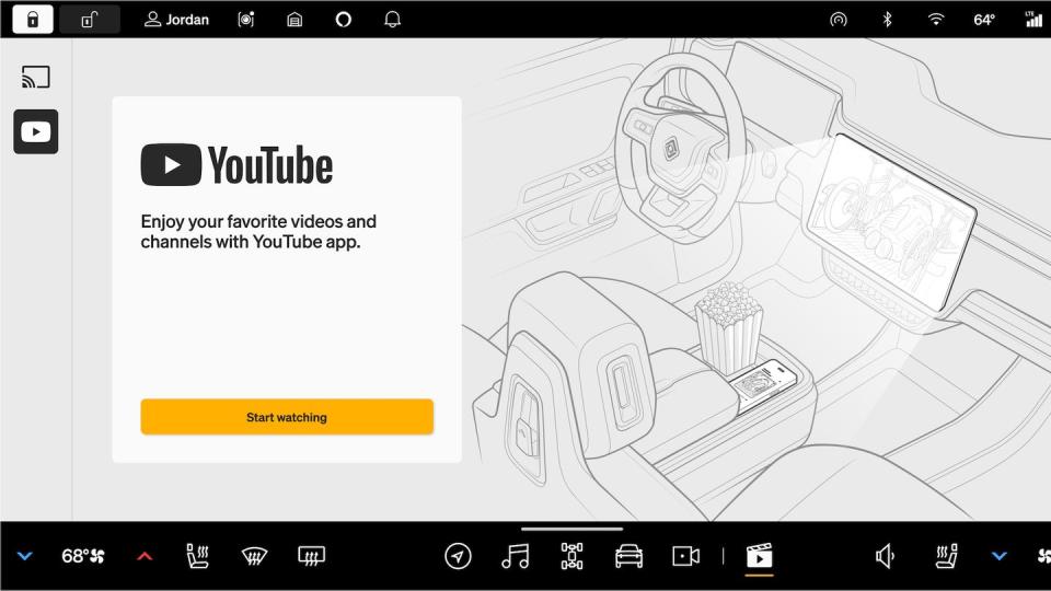 rivian adding youtube app