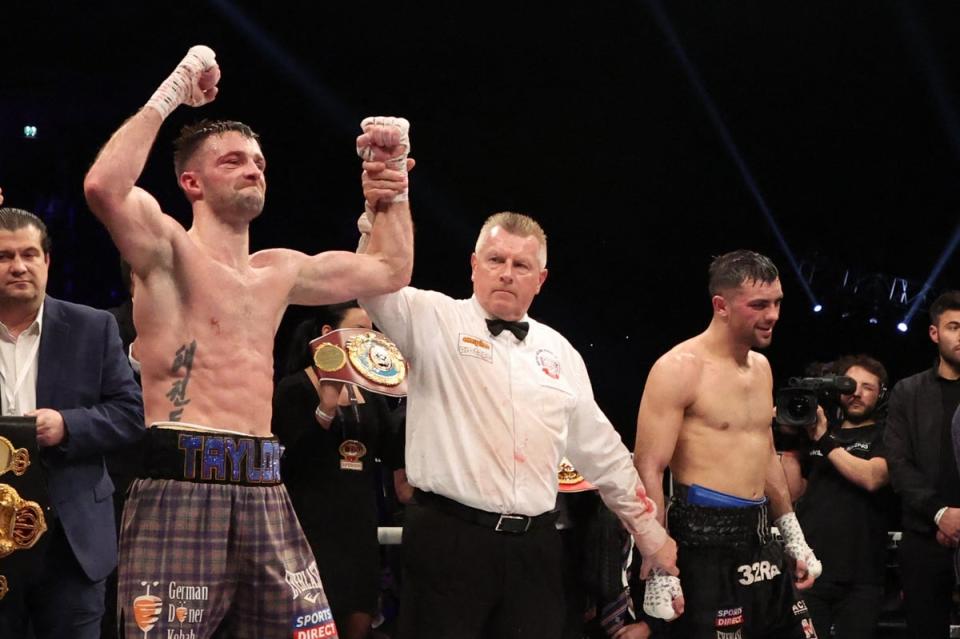 Josh Taylor was very fortunate to get the decision against Jack Catterall in Glasgow last year (Action Images via Reuters)