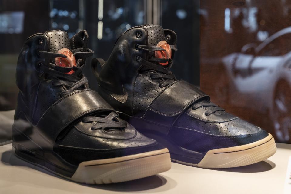 Kanye West's Nike Air Yeezy 1 sneaker for sale with a price tag of USD$ 2 million