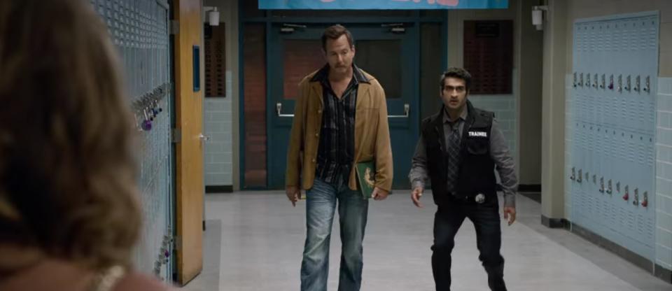 Terry does the cool guy walk and Kumail does ugly walk