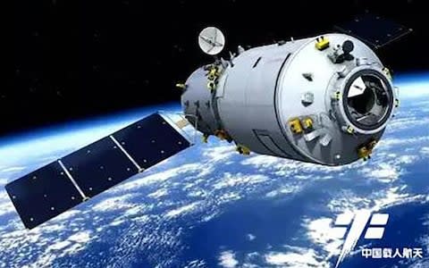 Tiangong-1: Chinese space station falling crash  - Credit: CMSE