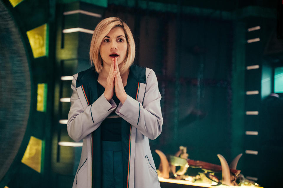 WARNING: Embargoed for publication until 00:00:01 on 26/10/2021 - Programme Name: Doctor Who S13 - TX: n/a - Episode: Doctor Who - Ep 1 (No. n/a) - Picture Shows: *NOT FOR PUBLICATION UNTIL 00:01HRS, TUESDAY 26TH OCTOBER, 2021* The Doctor (JODIE WHITTAKER) - (C) BBC Studios - Photographer: James Pardon