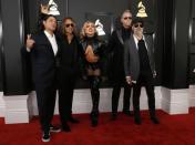 The group Metallica and Lady Gaga arrive at the 59th Annual Grammy Awards in Los Angeles, California, U.S. , February 12, 2017. REUTERS/Mario Anzuoni