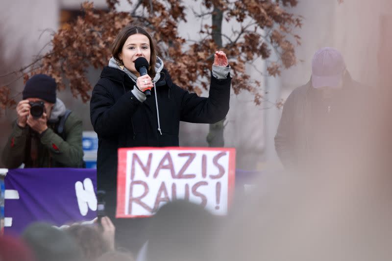 People protest against right-wing extremism and for the protection of democracy, in Berlin