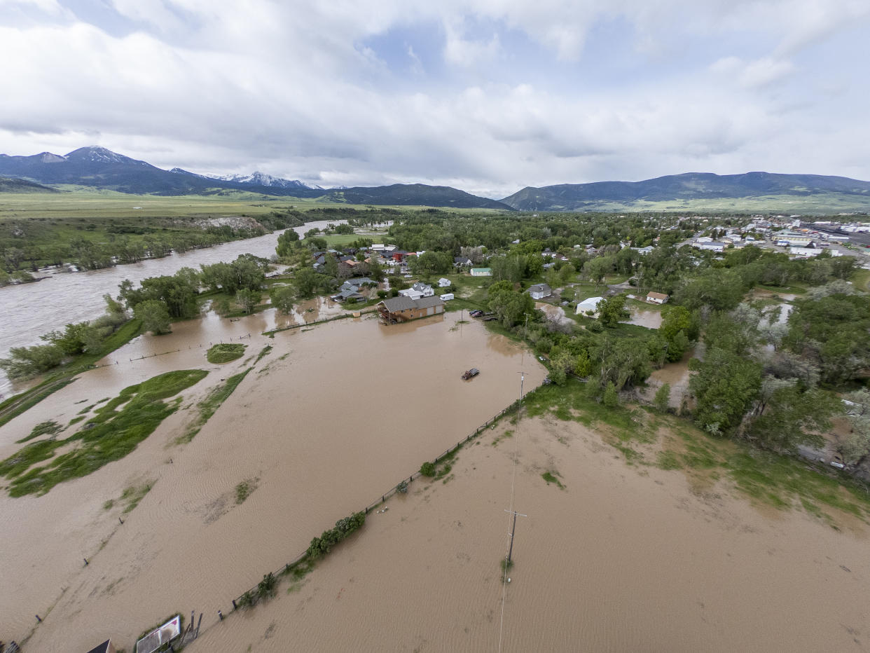 Flooding on June 14 in Livingston, Mont.