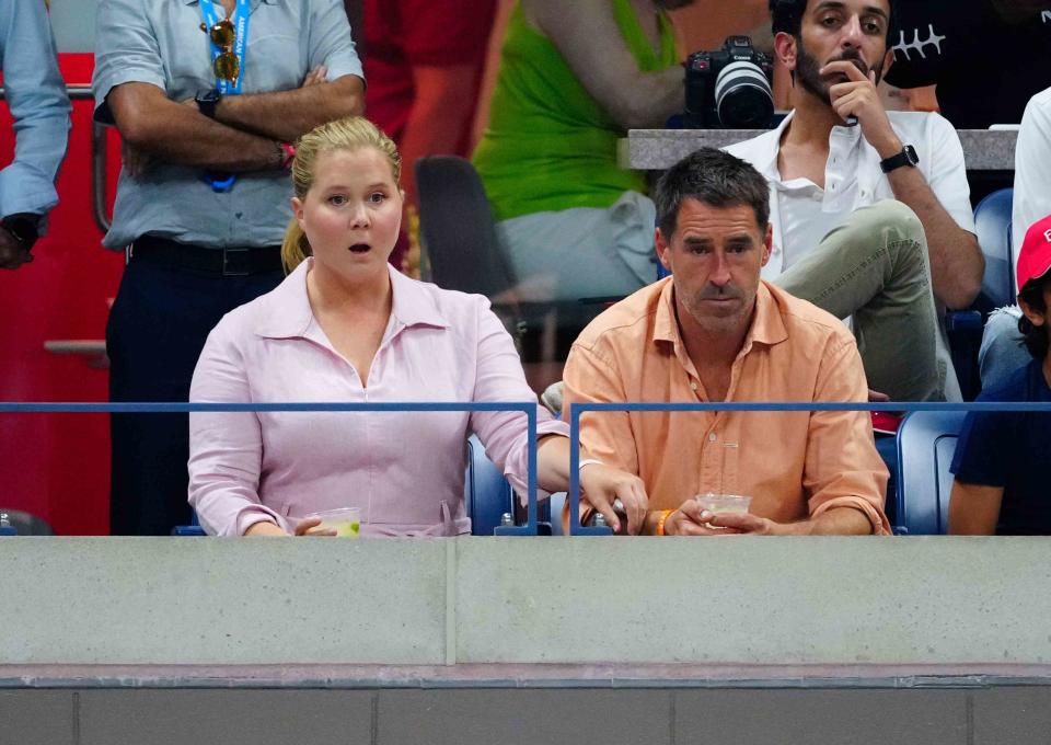 <p>Gotham/GC Images</p>  Amy Schumer and Chris Fischer attend the 2023 US Open.