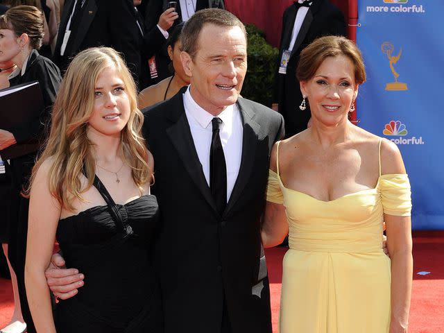 <p>Paul Buck/EPA/Shutterstock</p> Bryan Cranston, Robin Dearden and daughter Taylor Dearden Cranston at the 62nd Annual Primetime Emmy Awards.