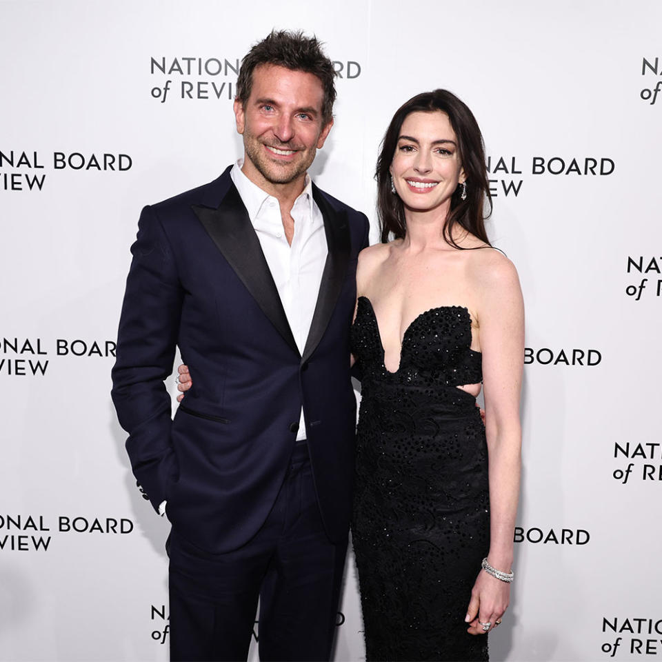 Bradley Cooper and Anne Hathaway attend the National Board Of Review 2024 Awards Gala at Cipriani 42nd Street on January 11, 2024 in New York City.