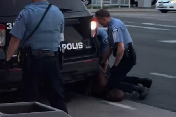 Former Minneapolis Police Officer Derek Chauvin is seen placing George Floyd in a face-down restraint in a 2020 incident that led to the man’s murder. 