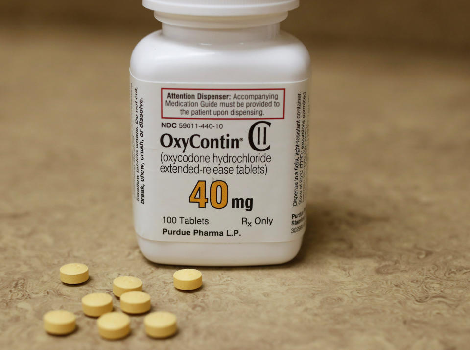 Purdue Pharma, which manufactures the prescription painkiller OxyContin, has said that it will no longer be promoting opioids&nbsp;at doctors' offices. (Photo: George Frey / Reuters)