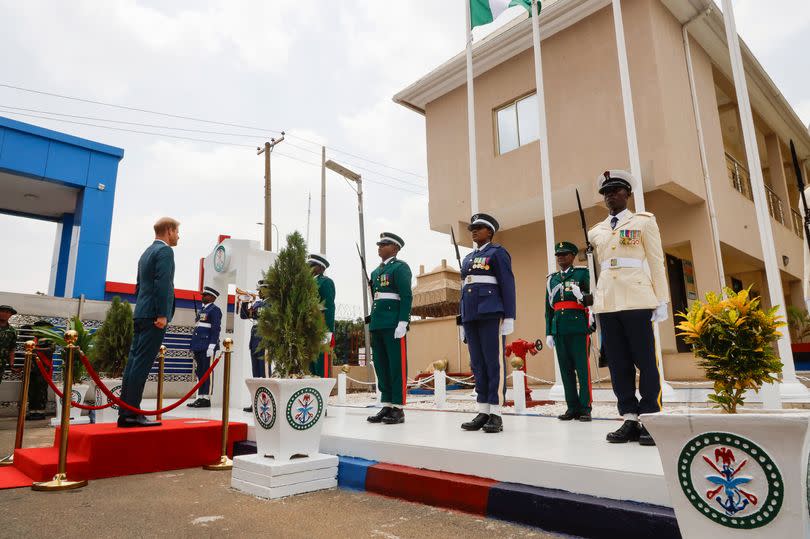 Prince Harry inspecting troops