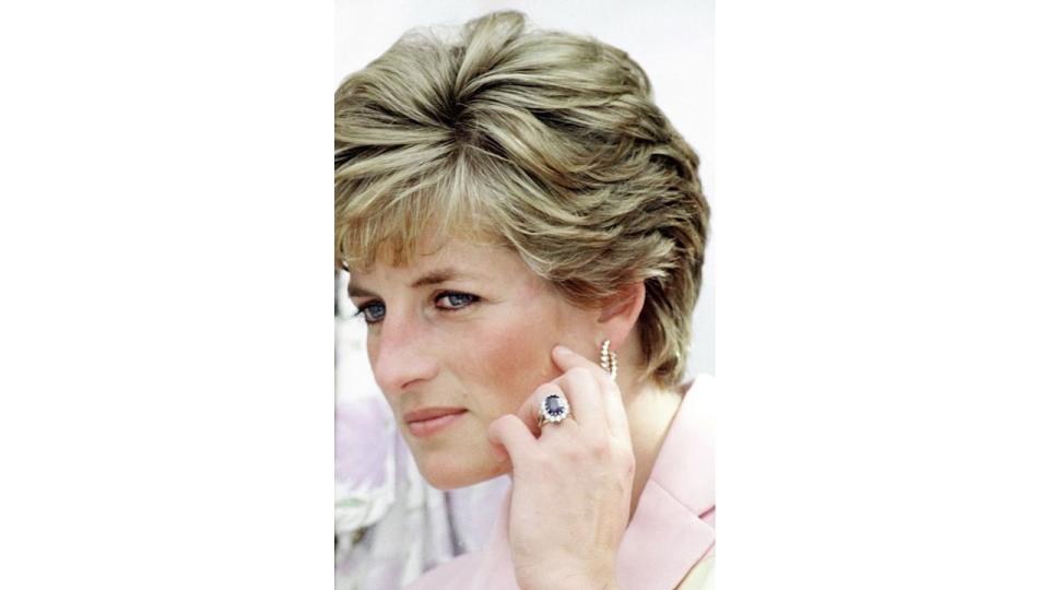 Diana, Princess of Wales' engagement ring, wedding ring, watch and gold earrings