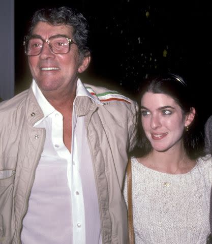 Ron Galella/Ron Galella Collection Dean Martin and his daughter Gina Martin on January 13, 1983 dining at La Famiglia Restaurant in Beverly Hills, California