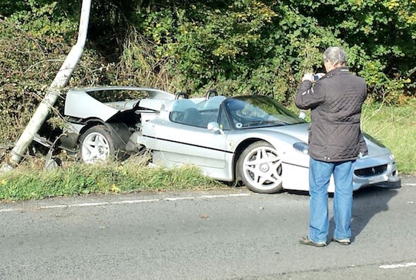 Ferrari, f50, crash, a34