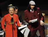 Speaking of Brits, comedian Tracy Ullman and actor Russell Brand participated in a performance of radio play "What About Dick?" at L.A.'s Orpheum Theatre on Thursday night. The show, which will have a four-performance run, also includes stand-up comedian Eddie Izzard and actress Jane Leeves ("Frasier").
