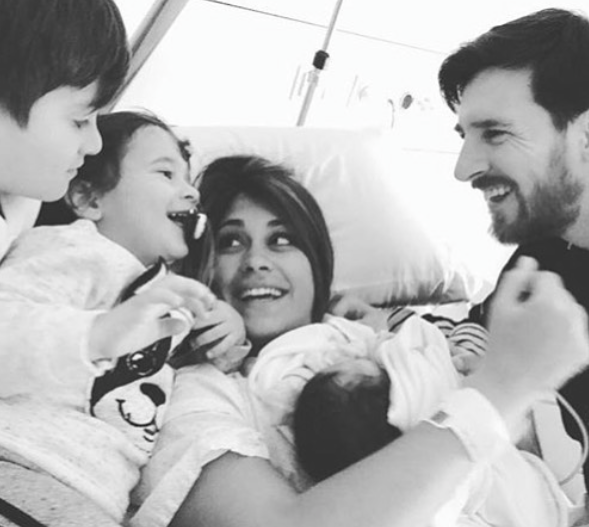 La familia Messi al completo. Foto: Instagram @antonellaroccuzzo