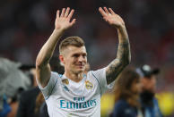 <p>Aus deutscher Sicht war er der große Match-Winner: Toni Kroos ist nun der erste deutsche Fußballer mit vier Champions-League-Titeln. „Schwer zu glauben“, sagte der Mittelfeld-Spieler im ZDF-Interview. (Bild: Reuters) </p>