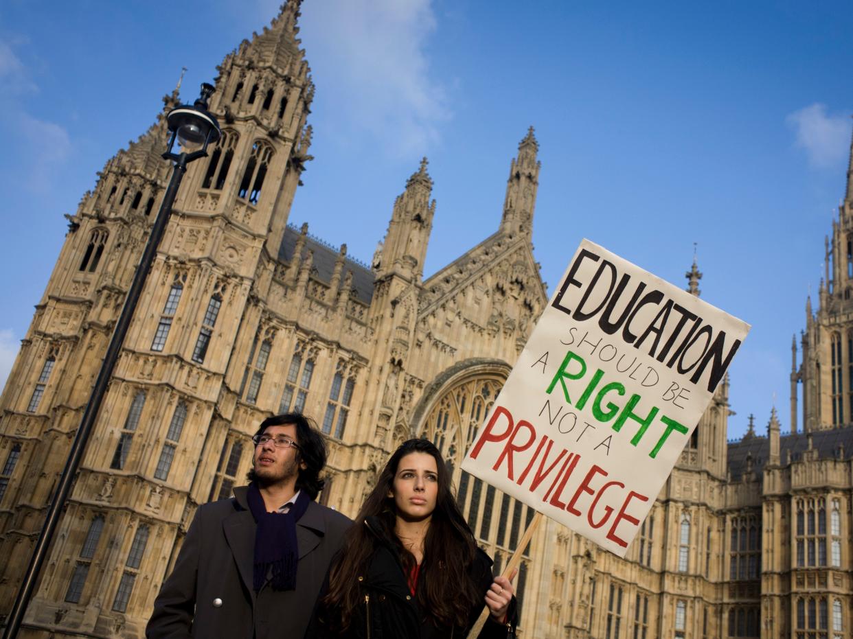 UK - London - Student education fees protest