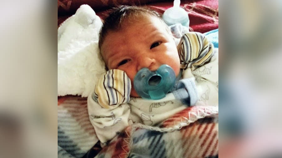 Jaxton Brown is the missing baby from Chapel Hill, according to the alert sent just after 7 p.m. Photo from N.C. Center for Missing Persons