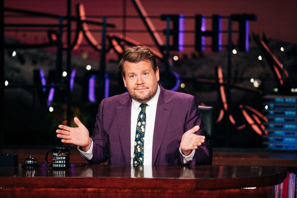 James Cordon behind his desk