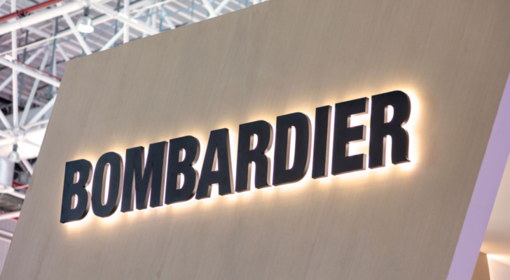 BOMBARDIER sign is seen during the 12th China International Aviation and Aerospace Exhibition, also known as Airshow China 2018. BDRBD stock