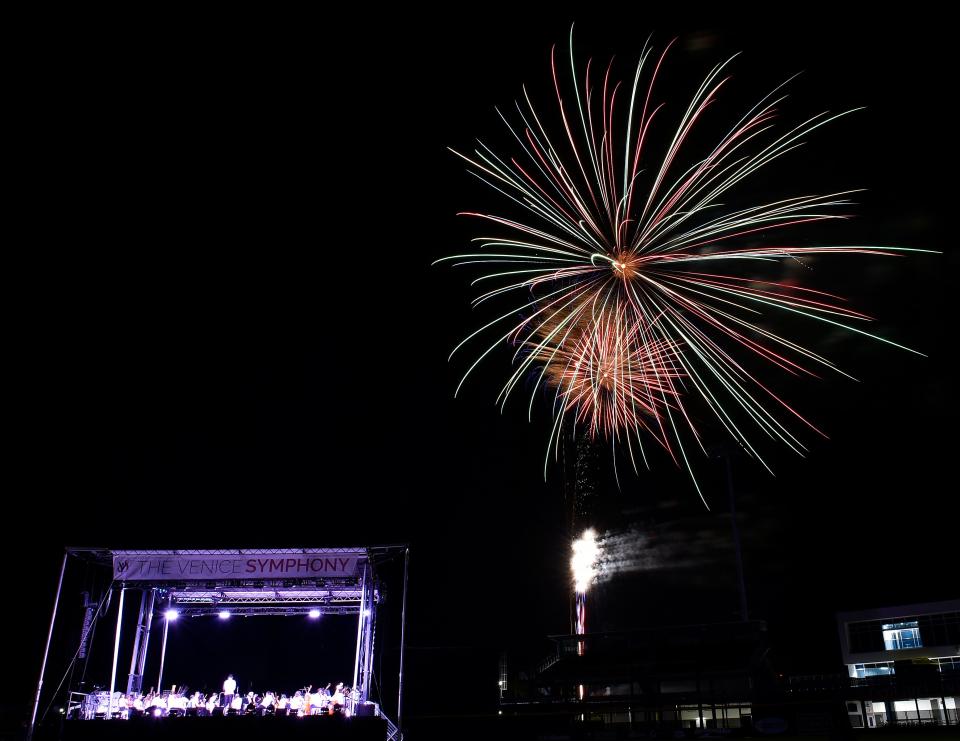 The Venice Symphony welcomed some 3,300 people to its fourth annual Patriotic Pops and Fireworks at CoolToday Park, Spring Training home of the Atlanta Braves in North Port, on Saturday evening, May 27, 2023. The event returns this weekend.