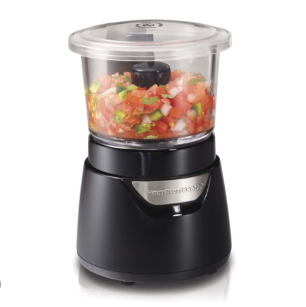  Hamilton Beach Stack & Snap Food Processor and Vegetable Chopper,  Black & Electric Vegetable Chopper & Mini Food Processor, 3-Cup, 350 Watts,  for Dicing, Mincing, and Puree, Black: Home & Kitchen