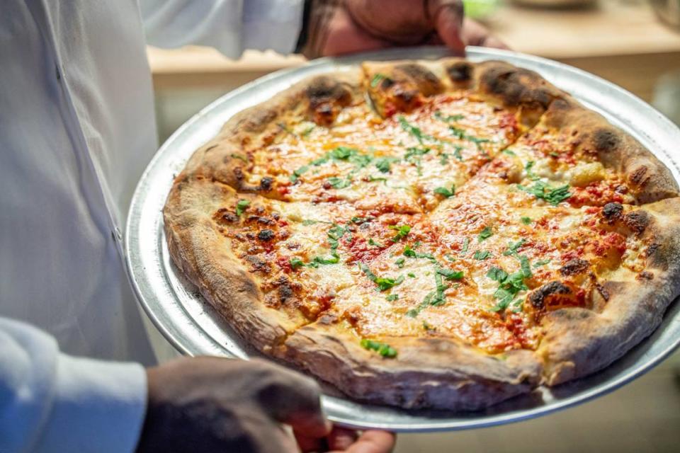 A 14-inch pizza from Bird Pizzeria.