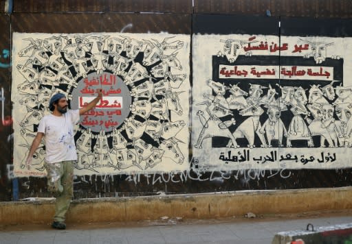 Selim Mawad hopes the graffiti will be preserved as 'the memory of an uprising'