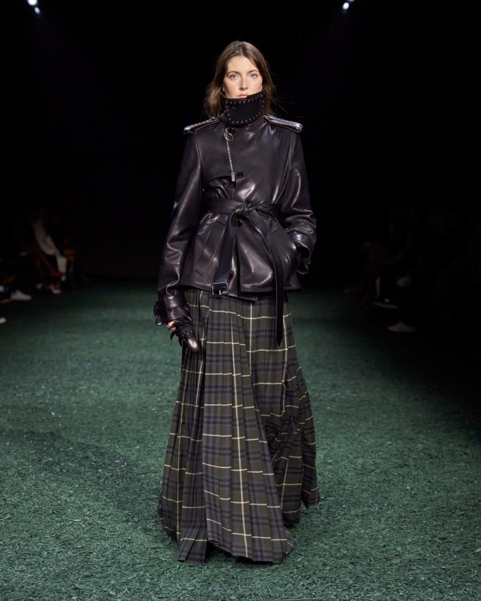 Fashion royalty: Maya Wigram in the Burberry Winter 2024 show (Burberry)