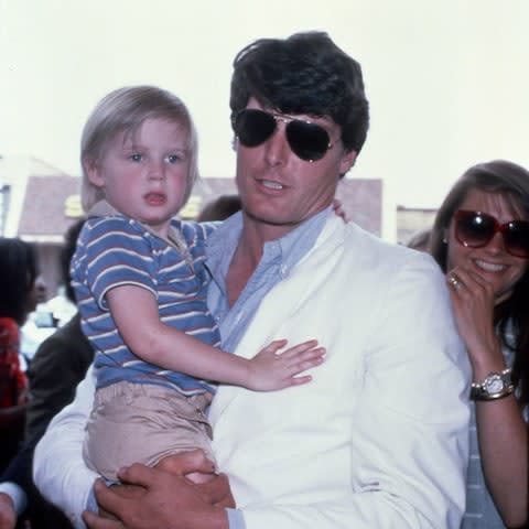 Christopher with son Matthew in 1983