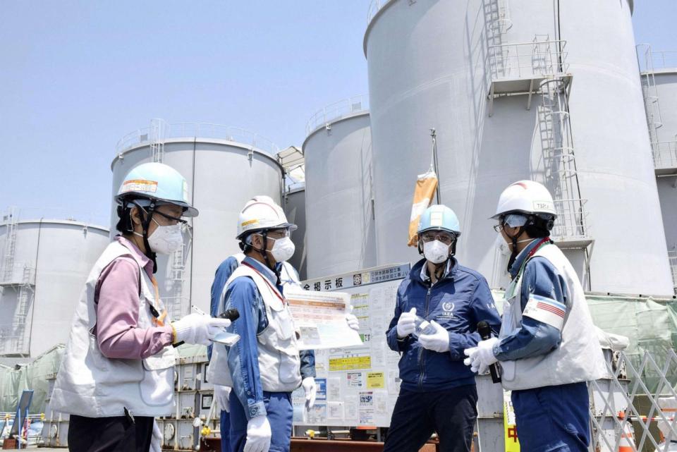 FILE PHOTO: International Atomic Energy Agency Director General Rafael Grossi visits the tsunami-crippled Fukushima Daiichi nuclear power plant in Okuma town, Fukushima prefecture, Japan May 19, 2022, in this photo released by Kyodo. (Kyodo via Reuters)