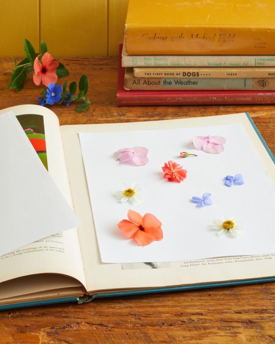 a book with flowers on it