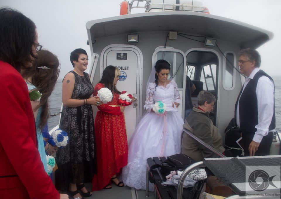 The ceremony took place in international waters. Photo: Triangle News