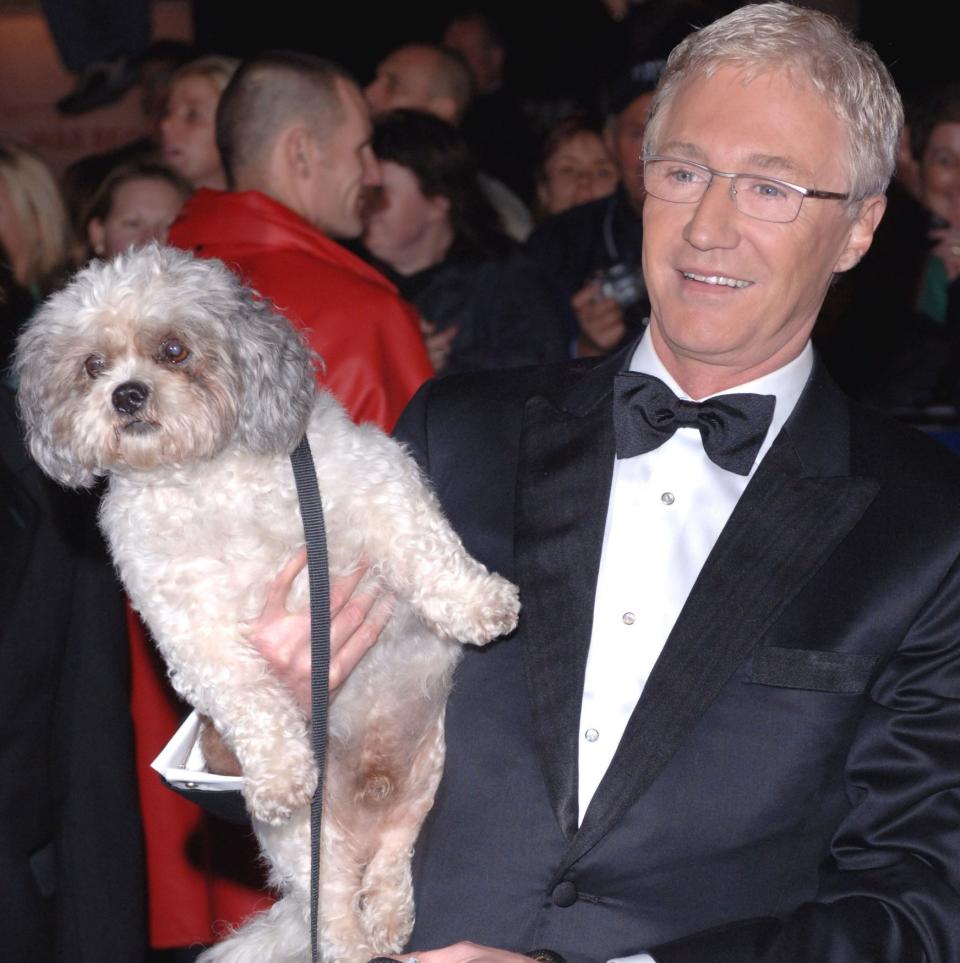 Paul O'Grady and his dog Buster in 2005 - PA