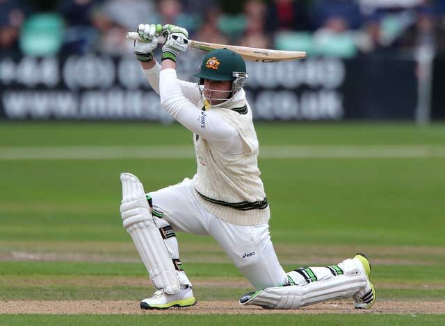 Phil Hughes batting for Australia in 2013