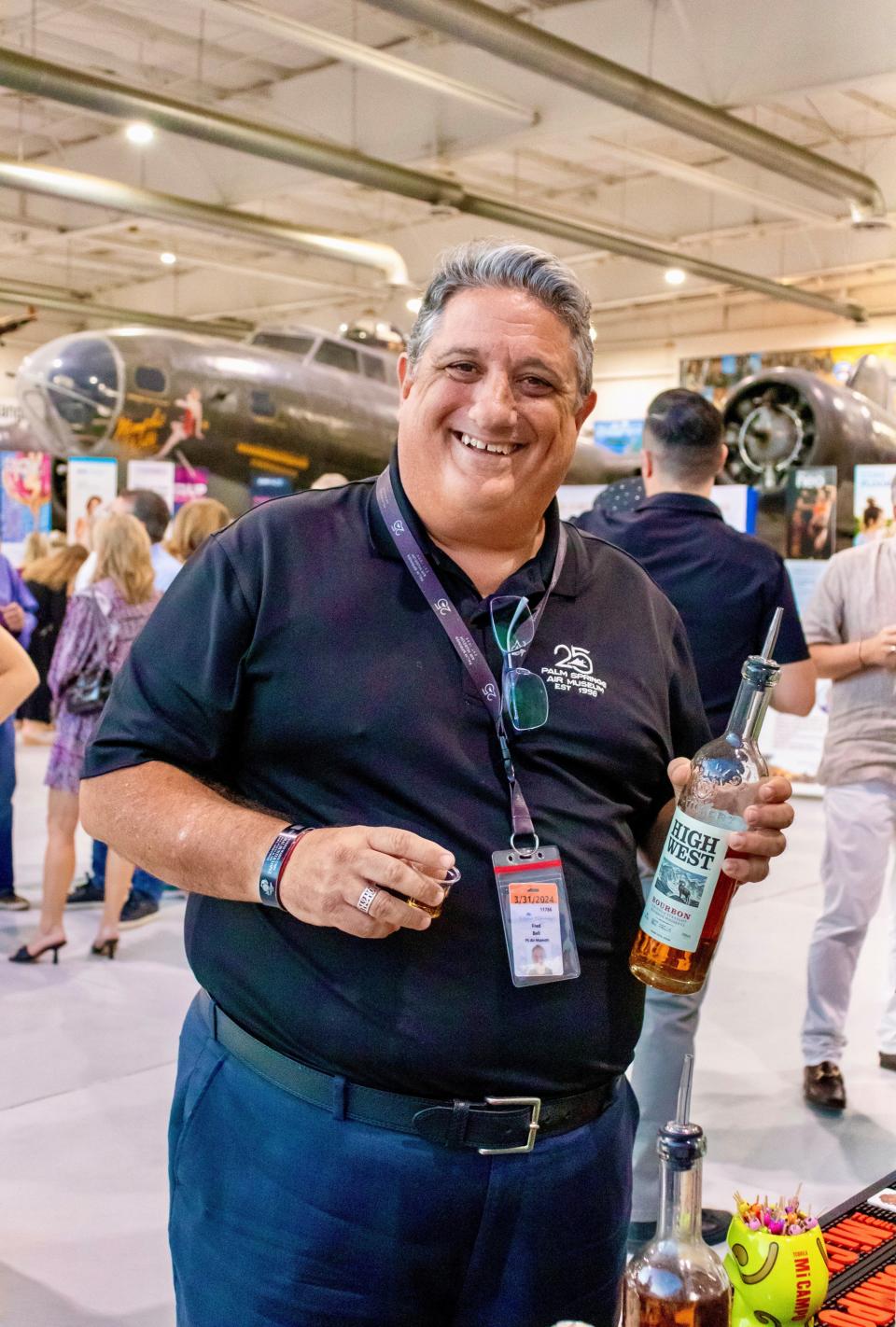 Fred Bell, director of the Palm Springs Air Museum, attends the second annual Wine & Dine Around the World on Oct. 12, 2023.