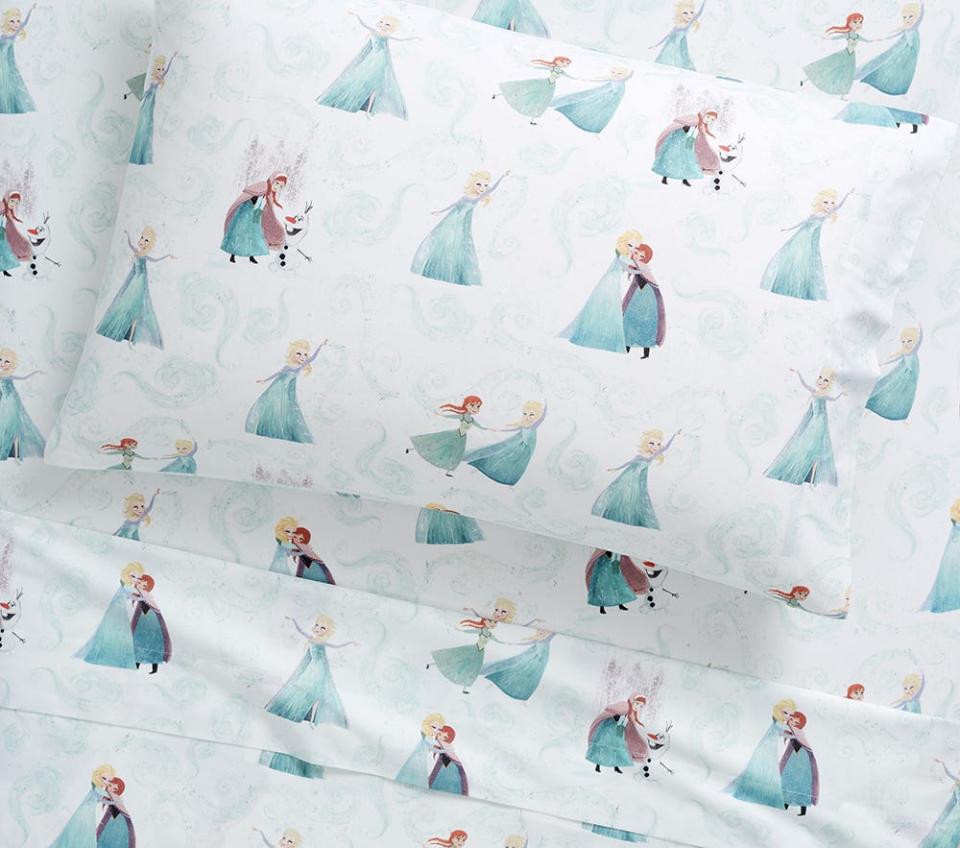 "Frozen 2" sheets from Pottery Barn.