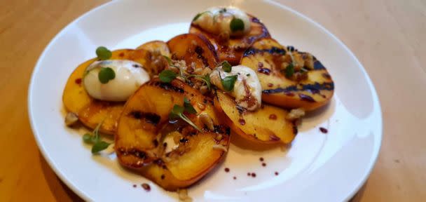 PHOTO: Grilled summer peaches made by Jaleo Head Chef Robbie Meltzer. (Jaleo)