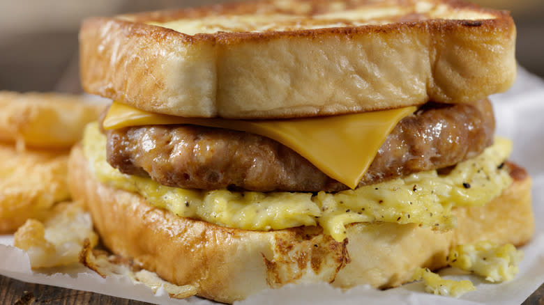 French toast breakfast sandwich