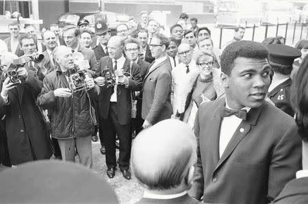 US boxer Muhammad Ali (formerly Cassius Clay) is pictured at his West End Hotel during his stay in London, Britain to fight Henry Cooper May 9. 1966. Action Images / MSI/Files