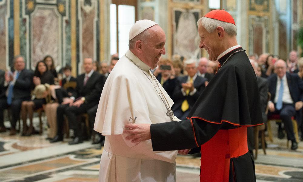 Pope Francis with Donald Wuerl, archbishop of Washington, in 2015