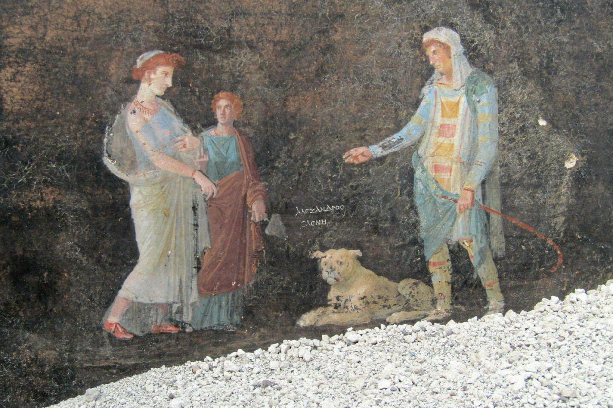 À Pompéi, en Italie, de splendides fresques inspirées de la guerre de Troie viennent d’être découvertes.  - Credit:Ufficio Stampa/AGF/SIPA / SIPA / Ufficio Stampa/AGF/SIPA
