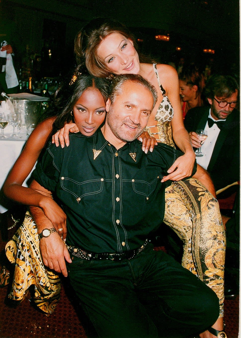 Naomi Campbell and Gianni Versace