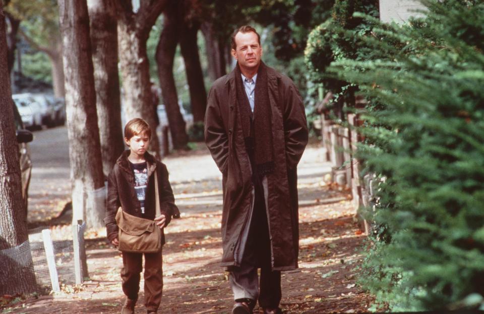 Haley Joel Osment and Bruce Willis in "The Sixth Sense"